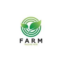 Farm  agriculture organic  logo design illustration of agriculture business, crop field, pasture, milk, Design Concept, Creative Symbol, Icon,Template vector