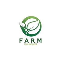 Farm  agriculture organic  logo design illustration of agriculture business, crop field, pasture, milk, Design Concept, Creative Symbol, Icon,Template vector