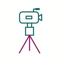 Unique Camera On Stand Vector Line Icon