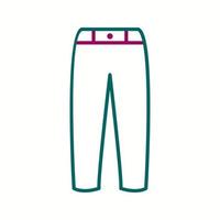 icono de línea de vector de pantalones únicos