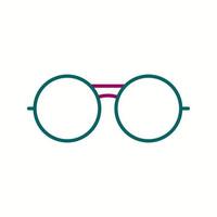 Unique Vintage Glasses Vector Line Icon