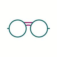 Unique Vintage Glasses Vector Line Icon