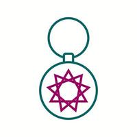 Unique Key Chain Vector Line Icon