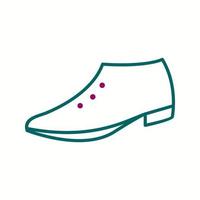 icono de línea de vector de zapatos formales únicos