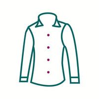 Unique Formal Shirt Vector Line Icon