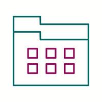 Unique File Manager Vector Line Icon