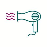 Unique Hair Dryer Vector Line Icon