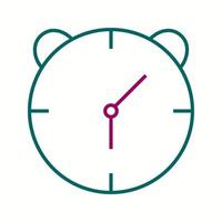 Unique Alarm Clock Vector Line Icon