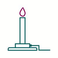 Unique Bunsen Burner Vector Line Icon
