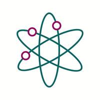 Unique Atomic Structure Vector Line Icon