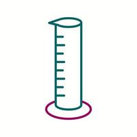 Unique Graduated Cylinder Vector Line Icon