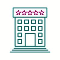 Beautiful Five Star hotel Vector line icon