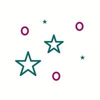 Unique Stars Vector Line Icon