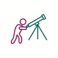 Unique Adjusting Telescope Vector Line Icon