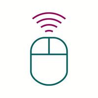 Unique Wireless Input Device Vector Line Icon
