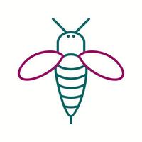 Unique Honey Bee Vector Line Icon