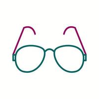 Unique Reading Glasses Vector Line Icon