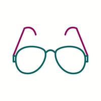 Unique Reading Glasses Vector Line Icon