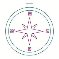 Beautiful compass vector line icon