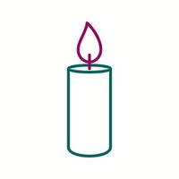 Unique Candle Line Vector Icon