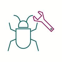 Beautiful Bug fixing vector line icon