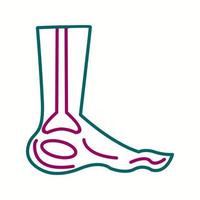 Beautiful foot vector line icon