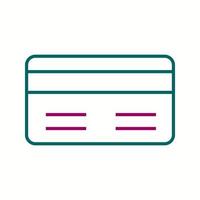 Beautiful Debit card Vector line icon