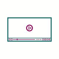 Beautiful Video player vector line icon