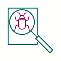 Beautiful detect Bug vector line icon