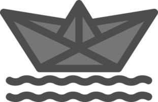 Paper Boat Vector Icon Design