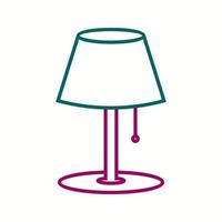 Beautiful Line Table lamp Vector Icon