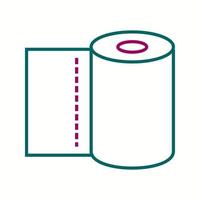 Beautiful Tissue Roll Line Vector Icon