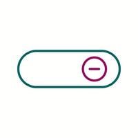 Beautiful Slide button Line Vector Icon