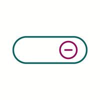 Beautiful Slide button Line Vector Icon