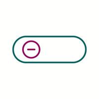Beautiful Slide Button Line Vector Icon