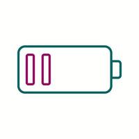 Beautiful Low Battery Line Vector Icon