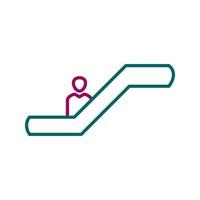 Beautiful escalator Line Vector Icon