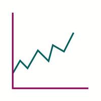 Beautiful Graph Line Vector Icon