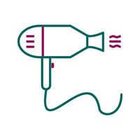 Beautiful Hair Dryer Line Vector Icon