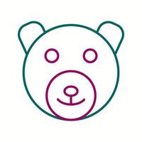 Beautiful Bear Line Vector Icon