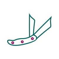 Beautiful Knife Line Vector Icon