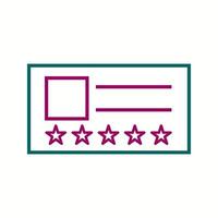 Beautiful Vip Card Line Vector Icon