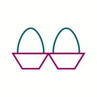 Beautiful Eggs Line Vector Icon