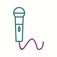 Beautiful Microphone Line Vector Icon