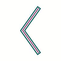 Beautiful Arrow Back Line Vector Icon