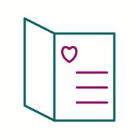 Beautiful OPen Card Line Vector Icon