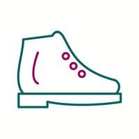 Beautiful Ice Shoes Line Vector Icon