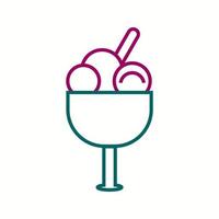 Beautiful Icecreame Goblet Line Vector Icon