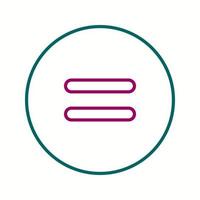 Beautiful Equal to Symbol Line Vector Icon