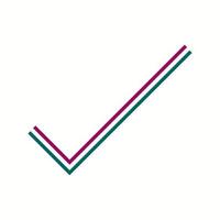 Beautifu Tick Line Vector Icon